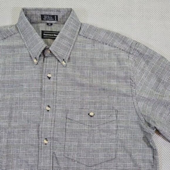 Preswick & Moore Button Down Shirt Men's Medium Houndstooth Quiet Luxury - Picture 10 of 15